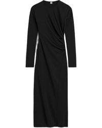 TOTEME - Totême Twist-Detailed Crewneck Midi Dress - Lyst