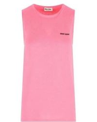 Miu Miu - Crewneck Sleeveless Knitted Top - Lyst