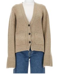 KHAITE - V-Neck Knitted Cardigan - Lyst