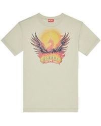 DIESEL - Phoenix-Print Cotton T-Shirt - Lyst