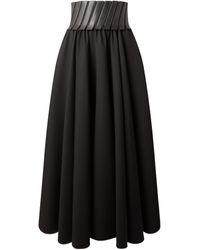 Alaïa - Alaïa Wide Waistband Midi Skirt - Lyst
