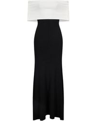 Roland Mouret - Off-Shoulder Colour-Block Maxi Dress - Lyst