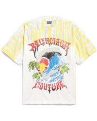 Balenciaga - Extreme Tie-Dye Print T-Shirt - Lyst