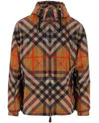 Burberry - Plaid Drawstring Hooded Jacket - Lyst