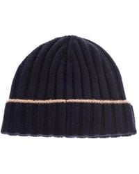 Brunello Cucinelli - Turn-Up Brim Ribbed Beanie - Lyst