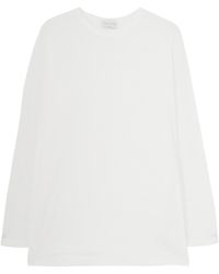 Yohji Yamamoto - Soft Single Jersey Round Neck Ls Tee - Lyst