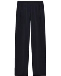 Emporio Armani - Logo-Embroidered Loose-Fit Trousers - Lyst