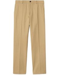 Burberry - Cotton Twill Chinos - Lyst