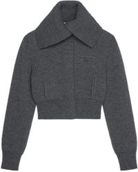 Givenchy - Maxi Stand-Up Collar Knitted Jacket - Lyst