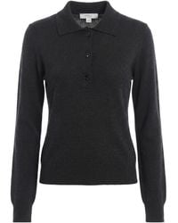 Malo - Ribbed Knitted Polo Top - Lyst