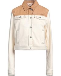 Marni - Two-Tone Denim Cropped Jacket - Lyst