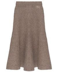 Burberry - Asymmetrical Cut Flared Midi Skirt - Lyst