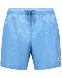 Moncler - Logo Patch Drawstring Swim Shorts - Lyst