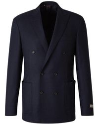Canali - Peak-Lapels Wool-Blend Blazer - Lyst