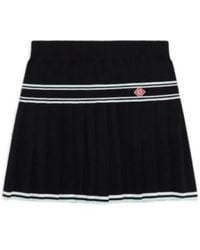 CASABLANCA - Pleated Mini Skirt - Lyst