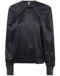 Max Mara - Pianoforte Key Cross Detailed Shirt - Lyst