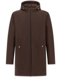 Herno - Zip-Up Hooded Parka - Lyst