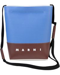 Marni - Borsa A Tracolla Con Logo Colorblock - Lyst