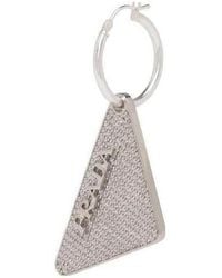 Prada - Crystal Logo Jewels Right Earring - Lyst