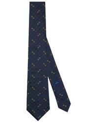 Gucci - Horsebit Embroidered Tie - Lyst