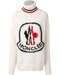 Moncler - High-Necked Logo Icon Sweater - Lyst