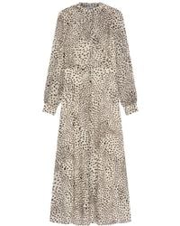 Marella - Long Printed Georgette Shirt Dress - Lyst