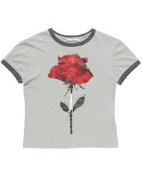 Acne Studios - Rose-Print Ringer T-Shirt - Lyst