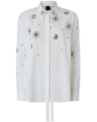 Pinko - Embellished Button-Up Shirt - Lyst