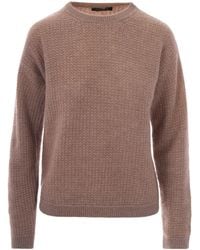 Fabiana Filippi - Textured Crew Neck Knitted Sweater - Lyst