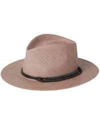 Brunello Cucinelli - Flat Brim Fedora Hat - Lyst