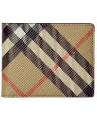 Burberry - Check-Printed Bi-Fold Wallet - Lyst