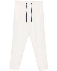 Brunello Cucinelli - Drawstring-Fastening Pleated Trousers - Lyst