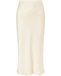 Anine Bing - Silk-Charmeuse Midi Skirt - Lyst