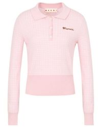 Marni - Jacquard Check Polo Shirt - Lyst
