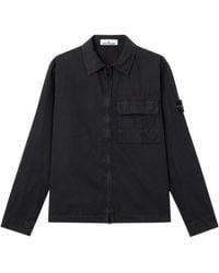 Stone Island - Logo Patch Pocket Detail Shirt - Lyst