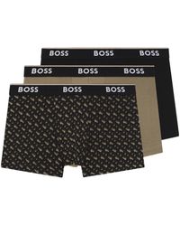 BOSS - Patterned Logo Boxers Pack Of Three - Lyst