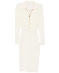Elisabetta Franchi - Chain Embellished Midi Dress - Lyst