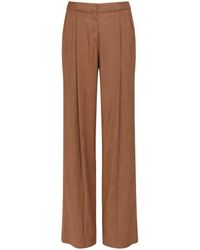 Elisabetta Franchi - Pleated Straight-Leg Pants - Lyst