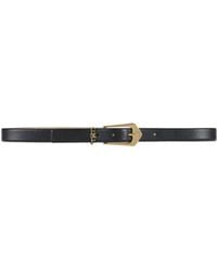 Elisabetta Franchi - Leather Belt With Logo Details - Lyst