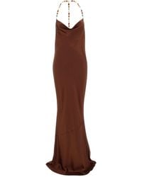 retroféte - Retrofete Finley Beaded Cowl-Neck Dress - Lyst
