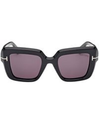 Tom Ford - Eyewear Esme Oversized Frame Sunglasses - Lyst