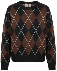 Aniye By - Rebby Argyle-Knit Sweater - Lyst