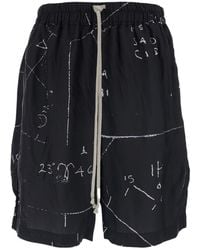 Rick Owens - Elastic-Waistband Drawstring Shorts - Lyst