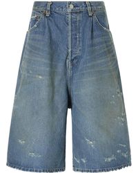 Ssstein - Distressed Denim Shorts - Lyst