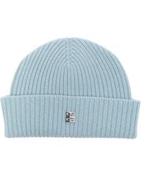 Givenchy - Logo Plaque Knit Beanie - Lyst