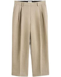 TOTEME - Totême Double-Pleat Cropped Trousers - Lyst