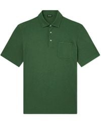 ZEGNA - Short-Sleeve Chest-Pocket Polo Shirt - Lyst