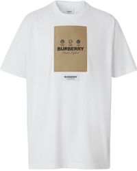 Burberry - Logo-Patch Round-Neck T-Shirt - Lyst