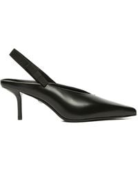 Max Mara - Leather Slingback Mules With Bow - Lyst