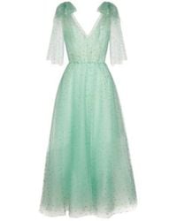 Monique Lhuillier - Embellished Tulle Midi Dress - Lyst